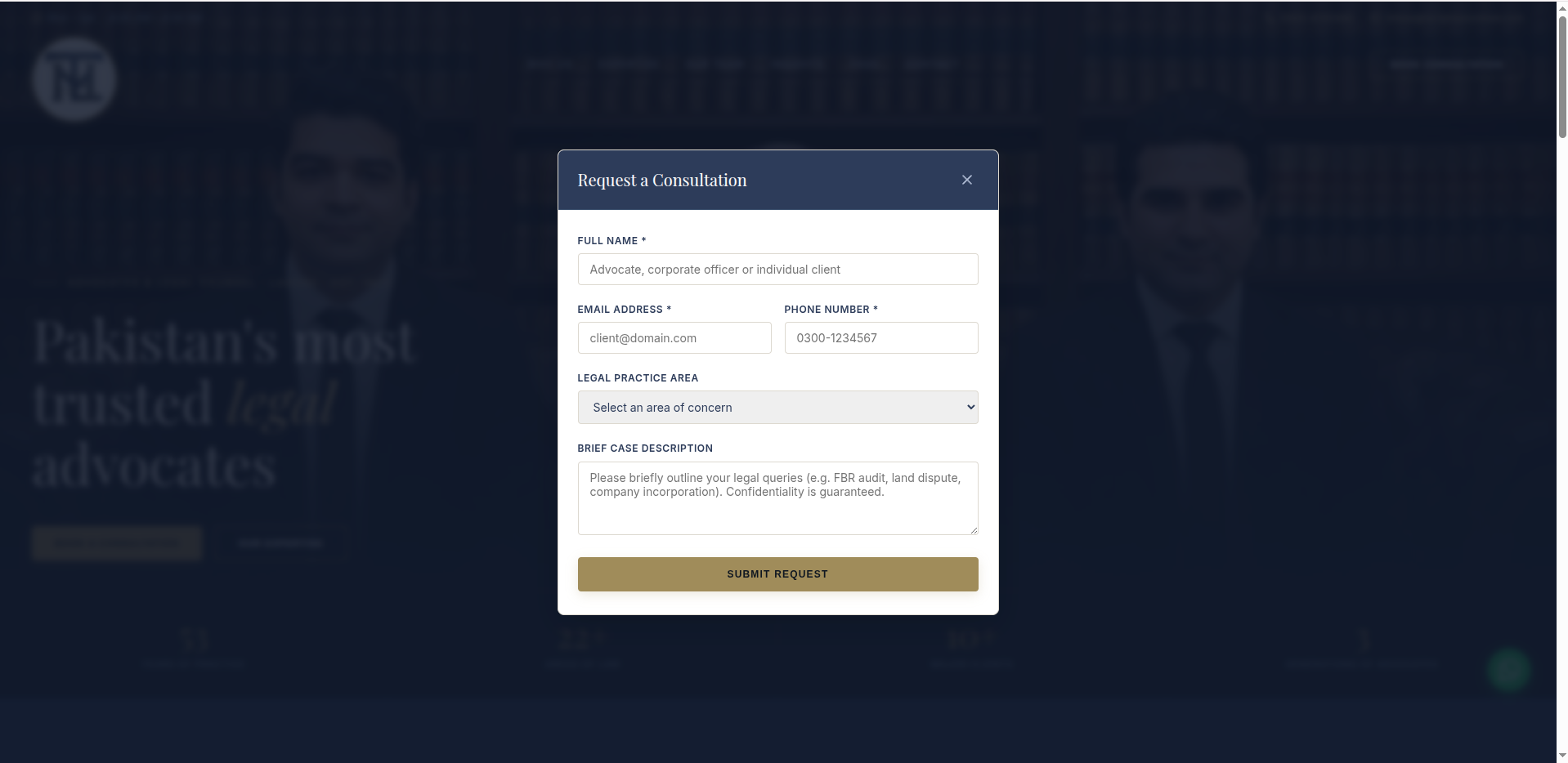Tariq Masood Law Associates (TMLA) — Law Firm Website gallery view 5